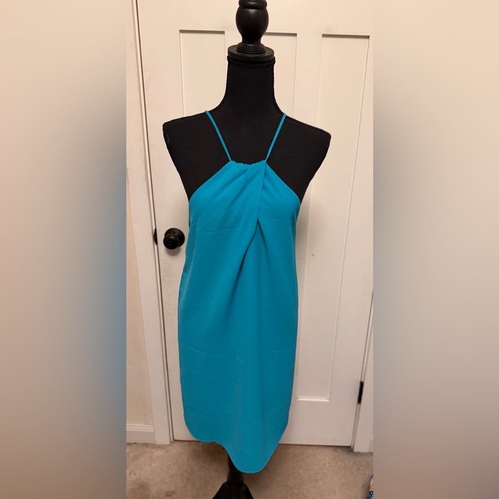 Tyche Teal Blue Sleeveless Mini Dress From the Pants Store Size Small S
